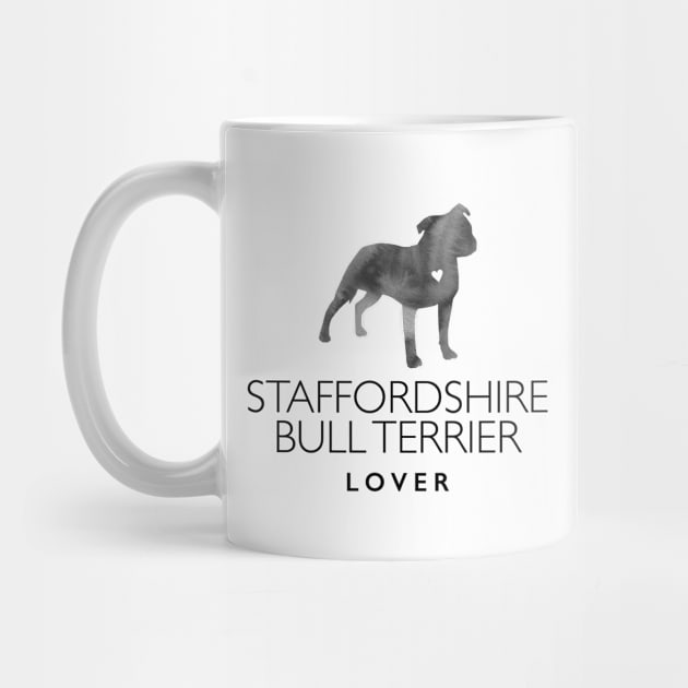 Staffordshire Bull Terrier Lover Gift - Ink Effect Silhouette by Elsie Bee Designs